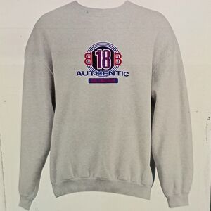 Balenciaga Gray Crewneck Sweater with Logo